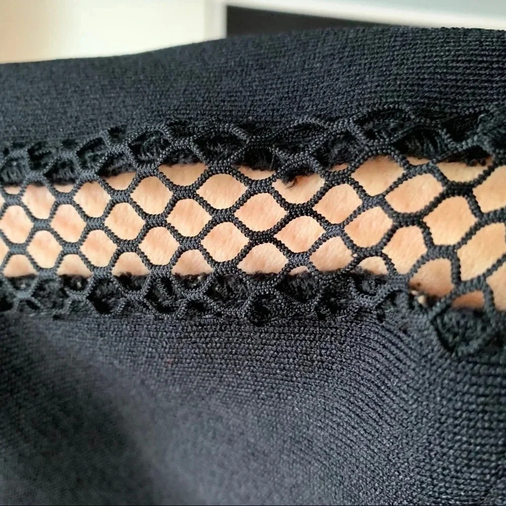 **NEW ZARA Knit Side Fishnet High Rise Leggings - Picture 5 of 8